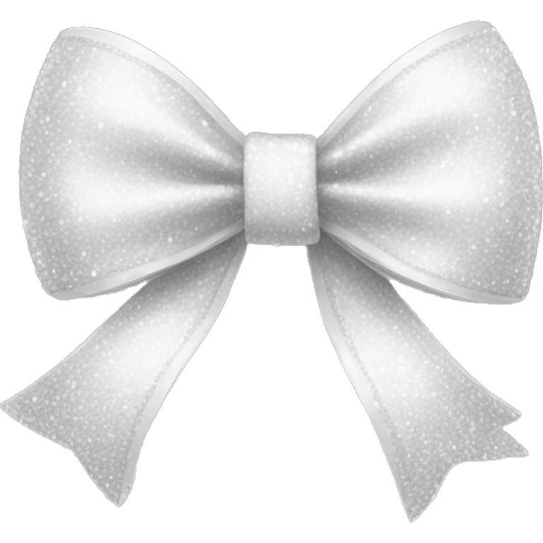 A white bow with sparkles  emoji