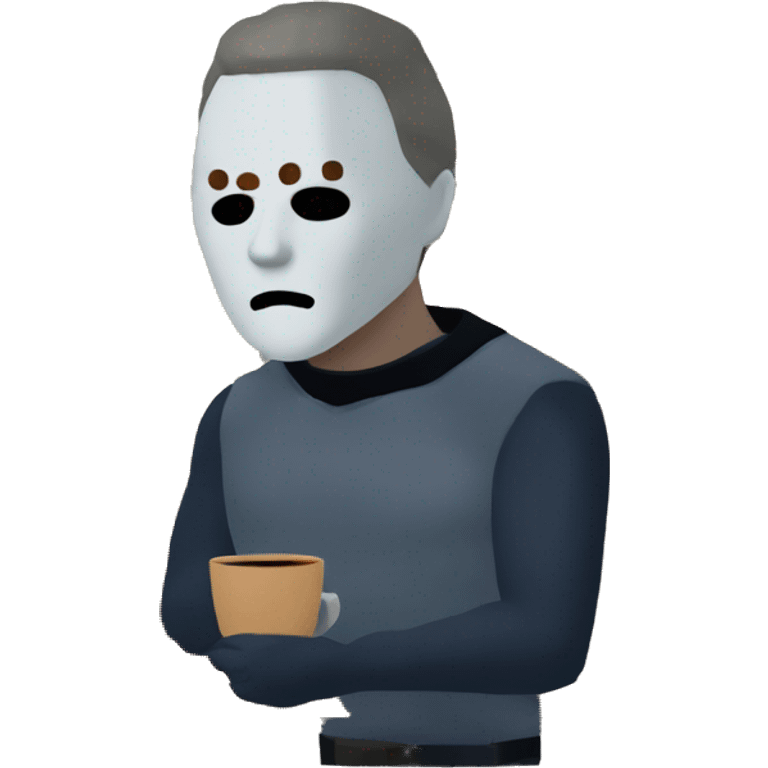 Michael Myers’s staring at window drinking coffee emoji