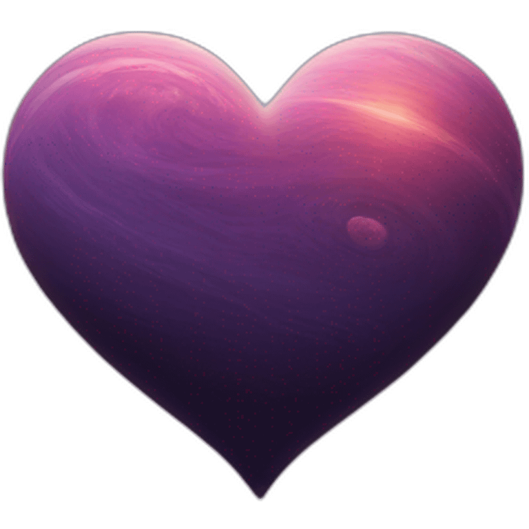 Heart ringed planet emoji