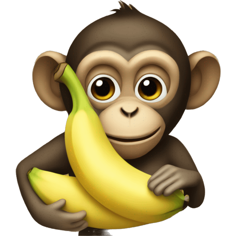 Monkey wearing a banana  emoji