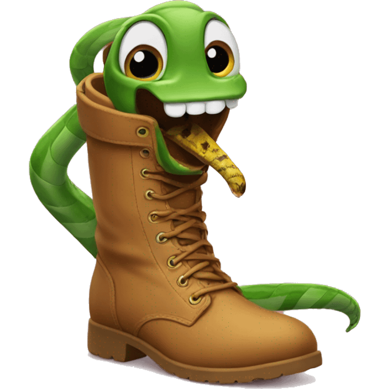 silly snakes inside a big boots emoji