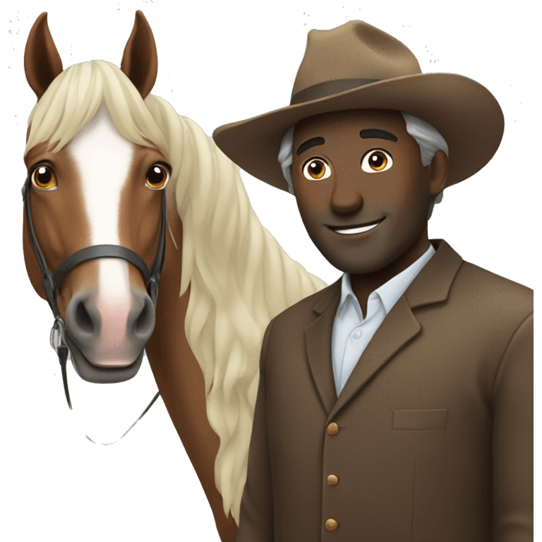 Horse with a man emoji