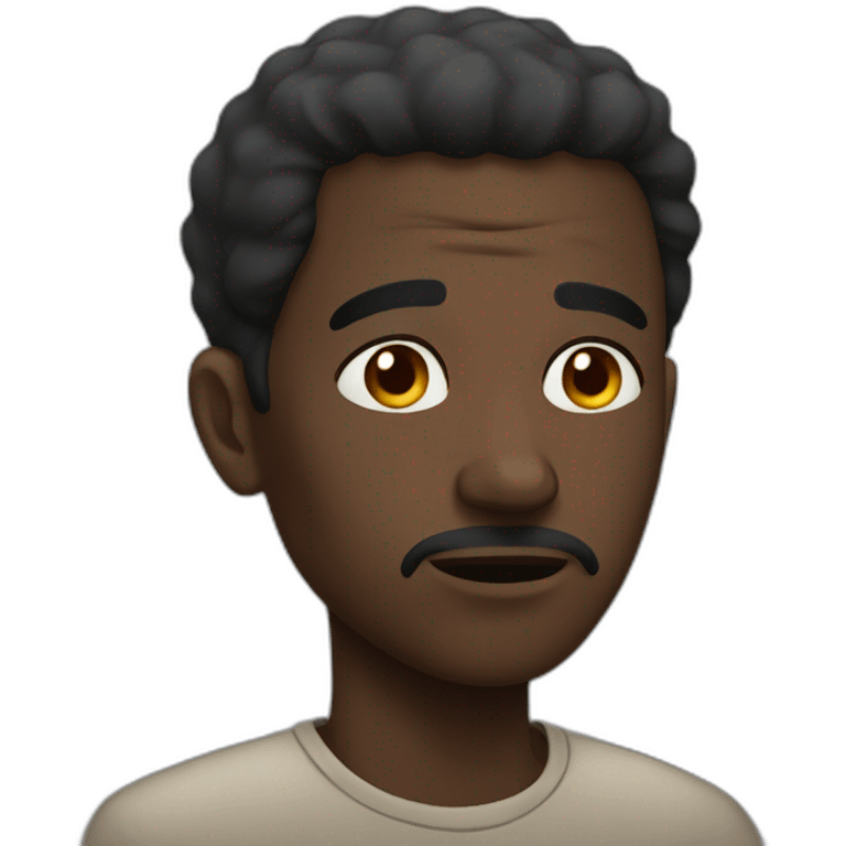 sad Sudanese man emoji