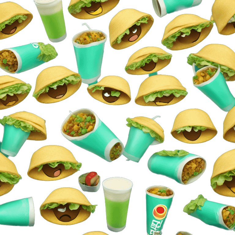 A Baja blast from taco bell emoji