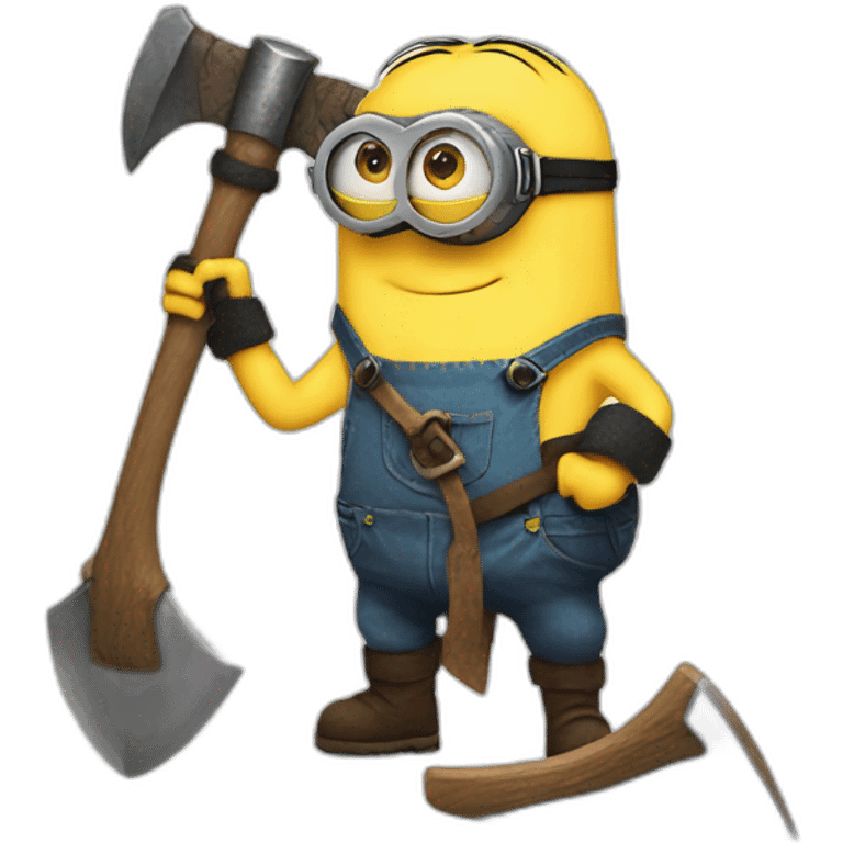 Minion as an axe emoji