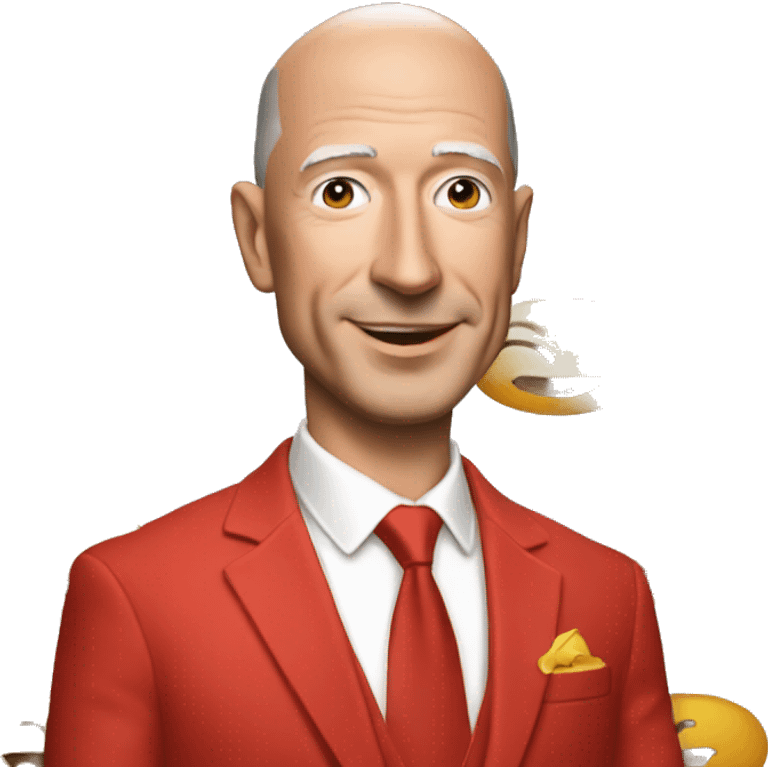 jeff bezos in red ferrari emoji