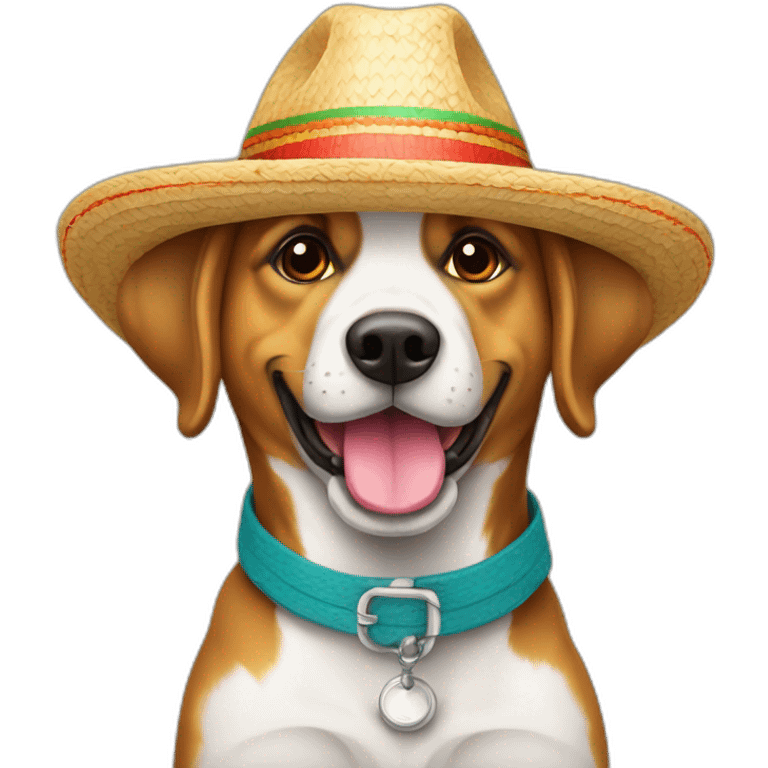 Perro peruano con sombrero emoji