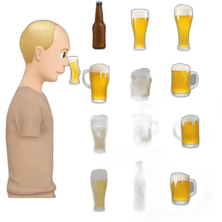 putin driking a beer emoji