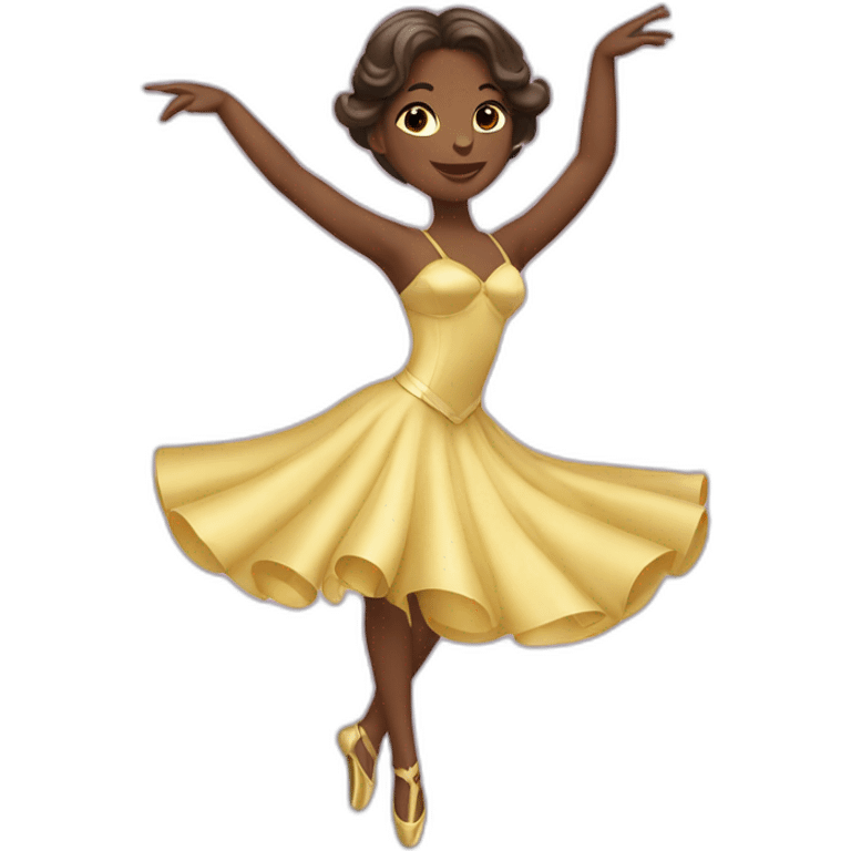 Danseuse avec une coupe emoji