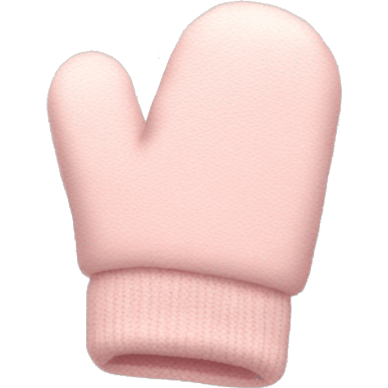 Pale pink Christmas mittens  emoji