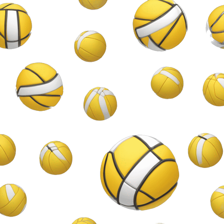 Bola de voley con alas y una cort emoji