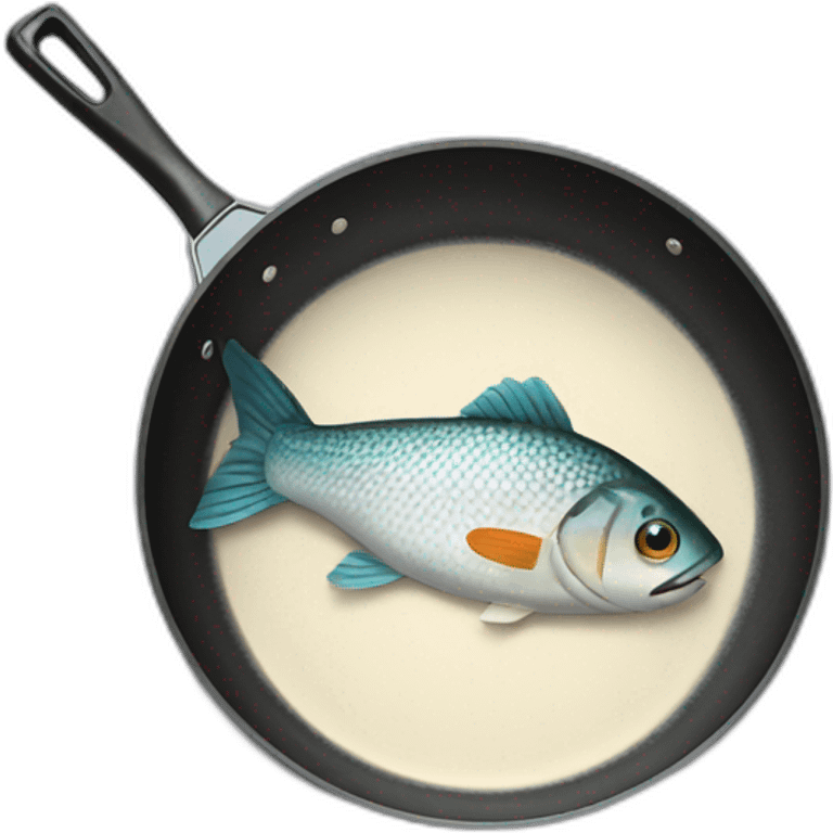 a fish in a frying pan emoji