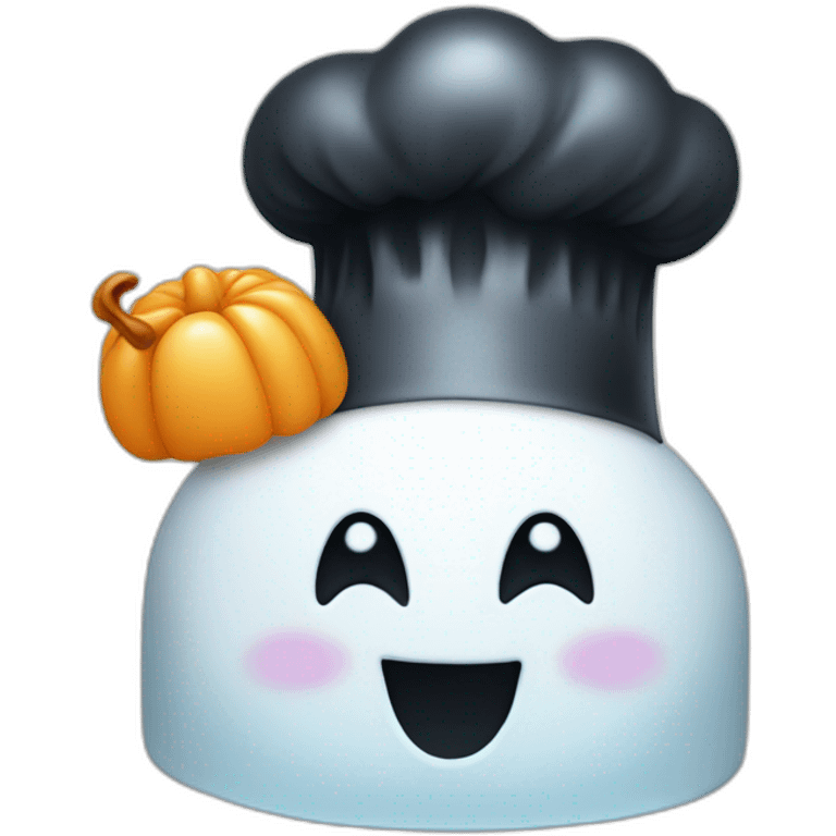 ghost wearing chef's hat with chef's kiss emoji