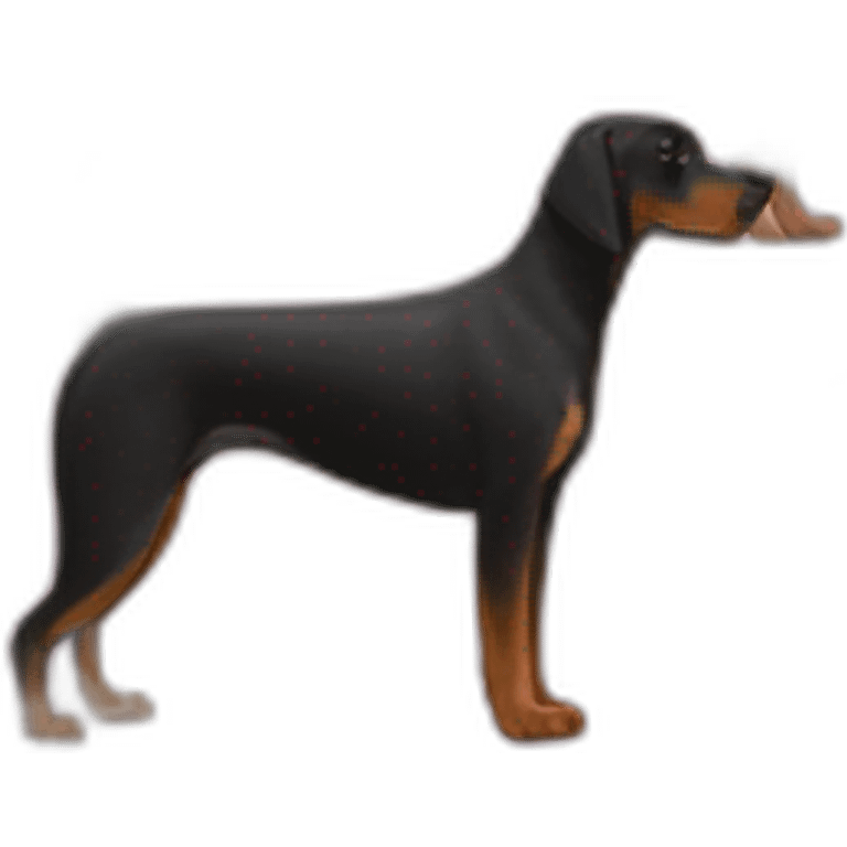 doberman-with-a-pink-bow-tie,-next-to-full-white-and-a-light-brown-dobermans emoji