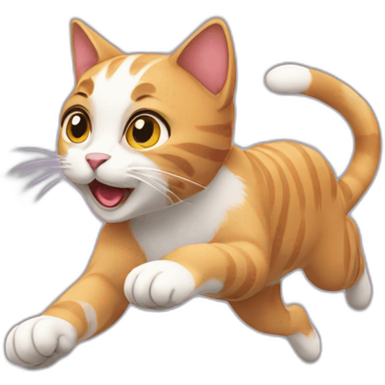 a cat running emoji