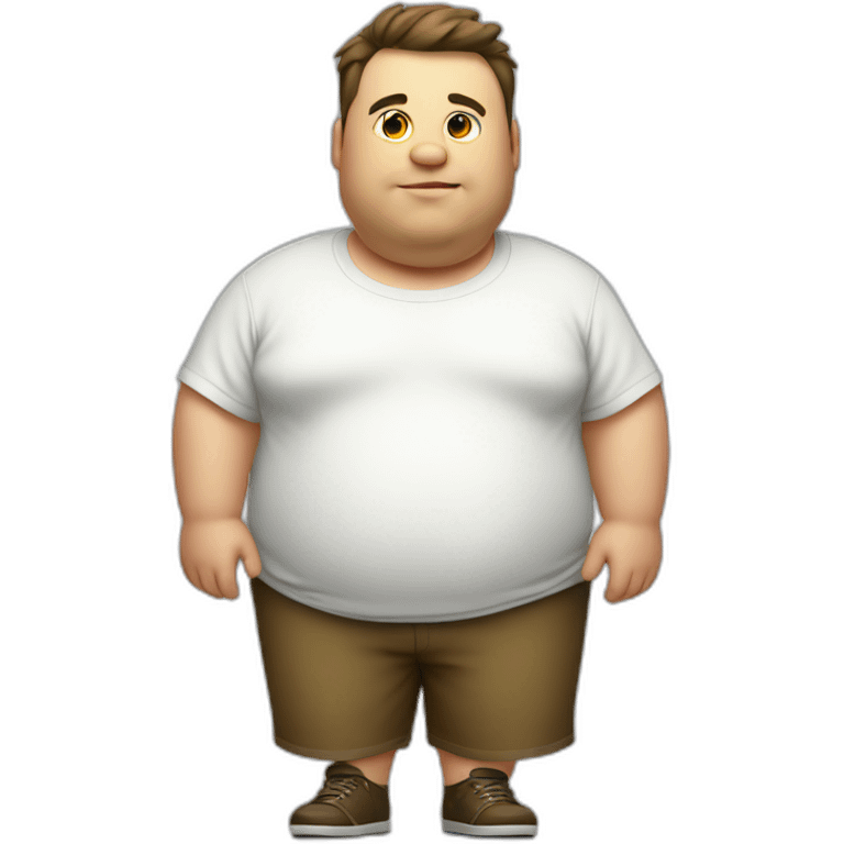 fat guy little shirt emoji