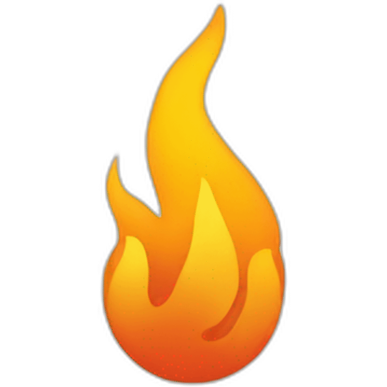 a minimalist flame emoji