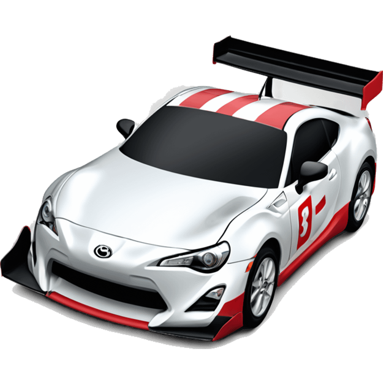 Radio Controlled Toyota 86 shaped like a Formula One race car with exposed wheels  emoji