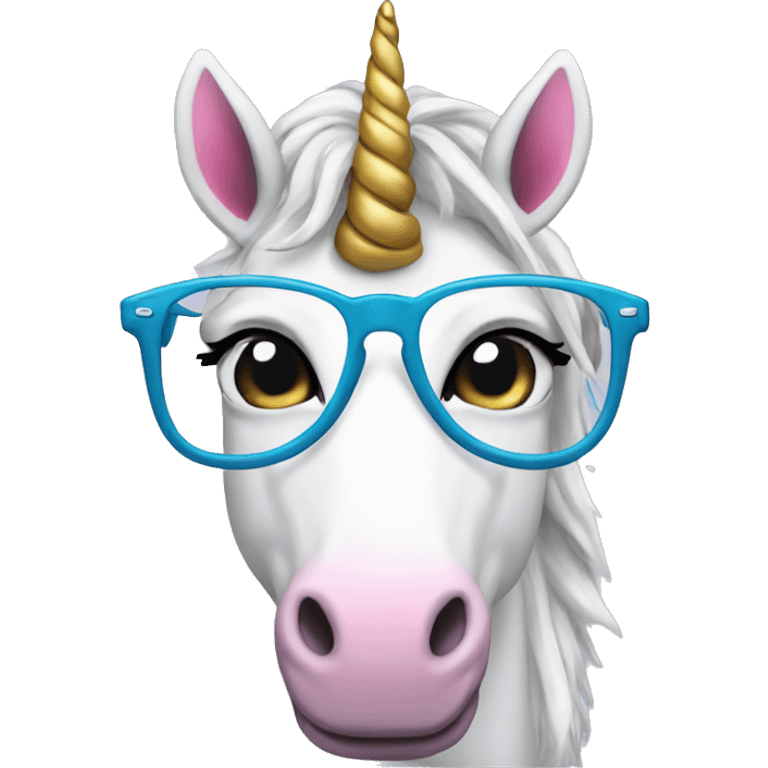 unicorn with glasses emoji