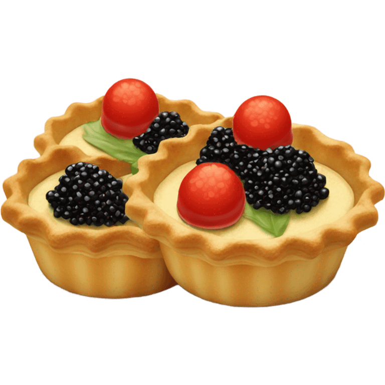 tartlets with caviar emoji