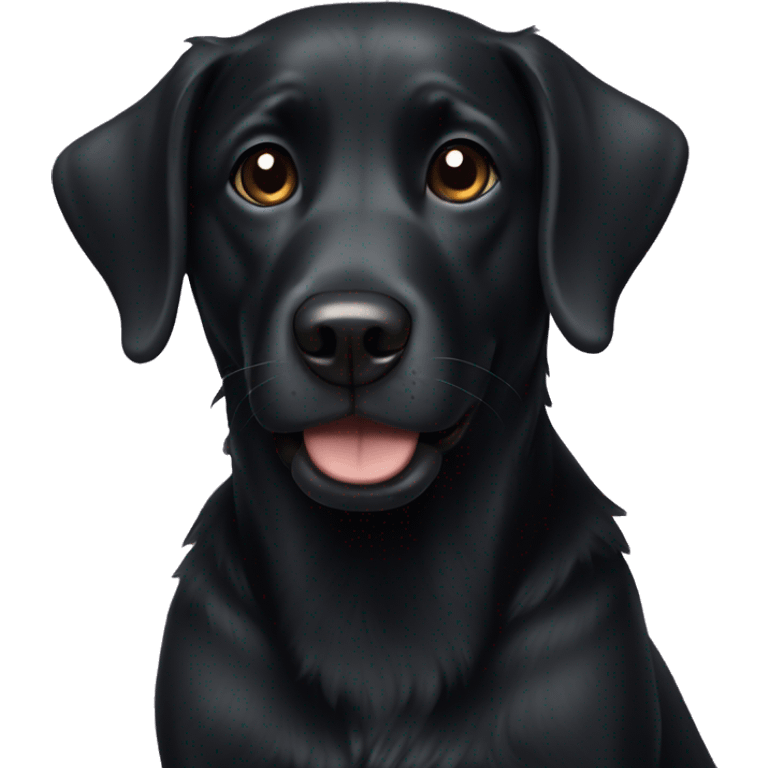 Sweet black dog emoji