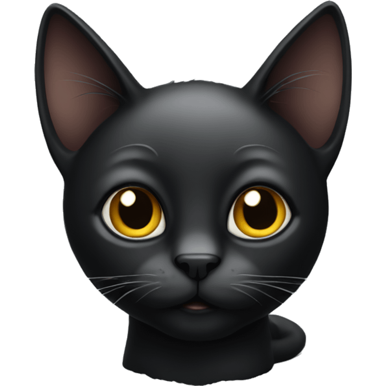 a black cat sitting emoji