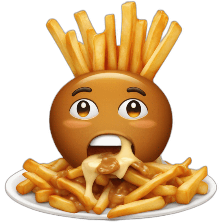 Poutine qui mange de la poutine  emoji