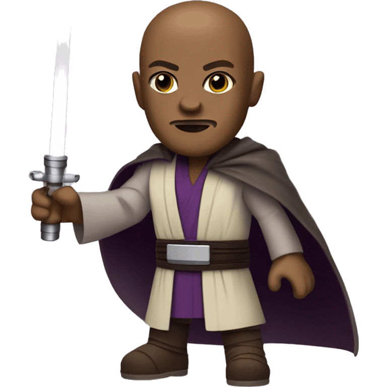 Mace windu iOS with purple light saber  emoji