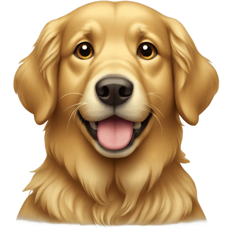 Old golden retriever dog emoji