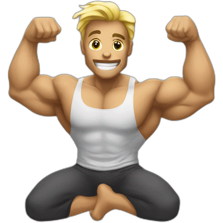 Thé rock qui fait de la musculation  emoji