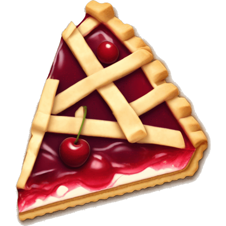 Cherry pie slice emoji