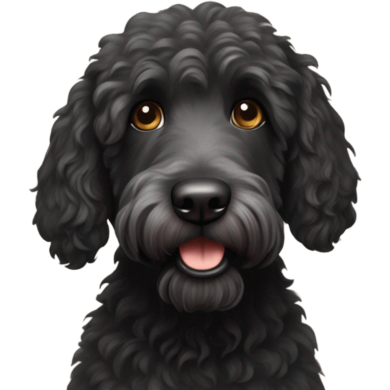 Old black labradoodle  emoji