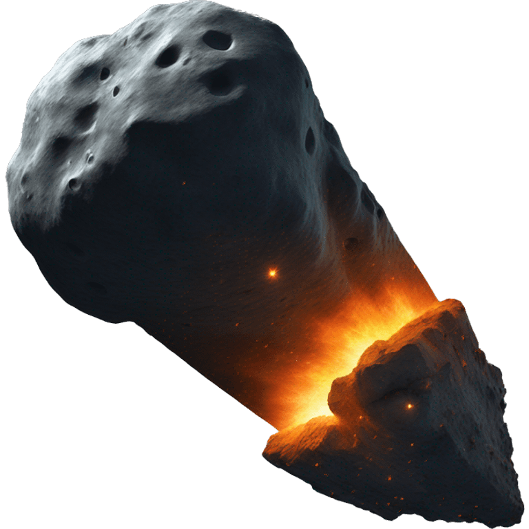 asteroid with trail emoji