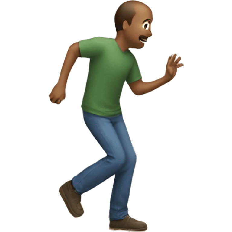 An emoji of a person entering a house, with one foot stepping through the doorway and the door slightly open emoji