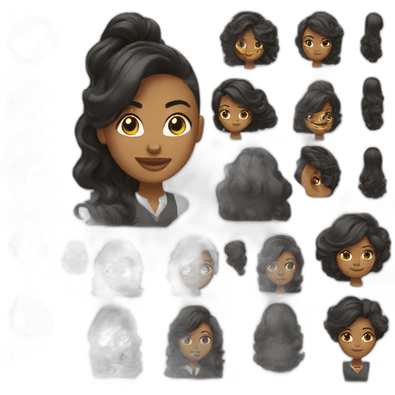 mujer cabello negro piel blanca ejecutiva emoji