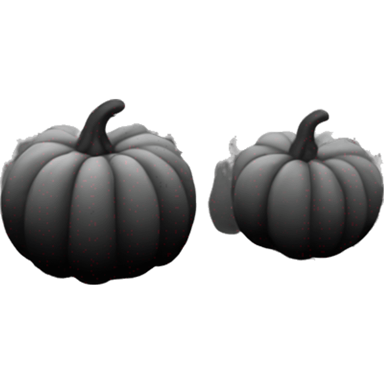 black pumpkin no orange color - just black and white emoji