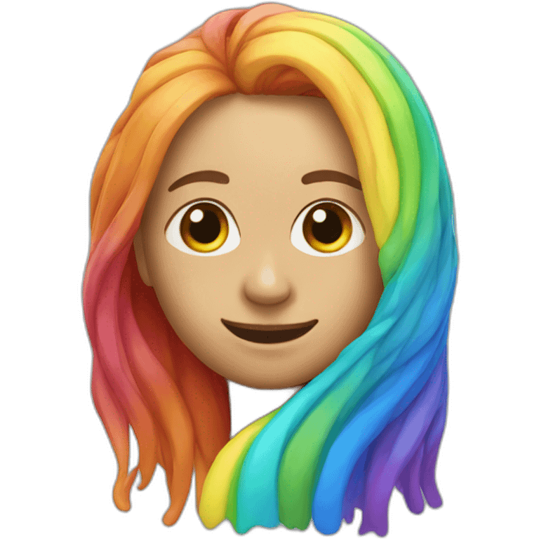 rainbow stream from face emoji