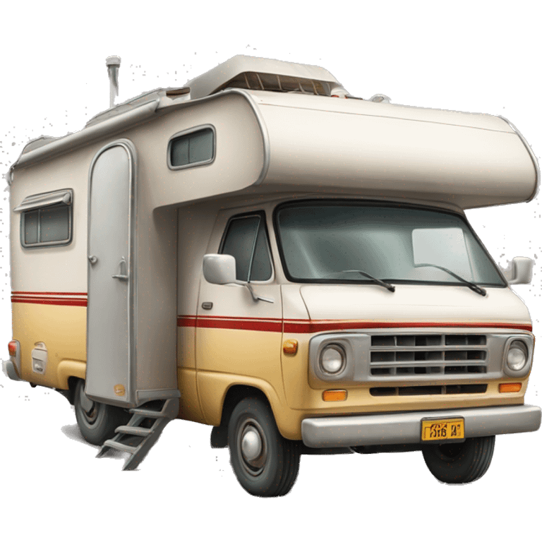 Old camper alogside th road emoji