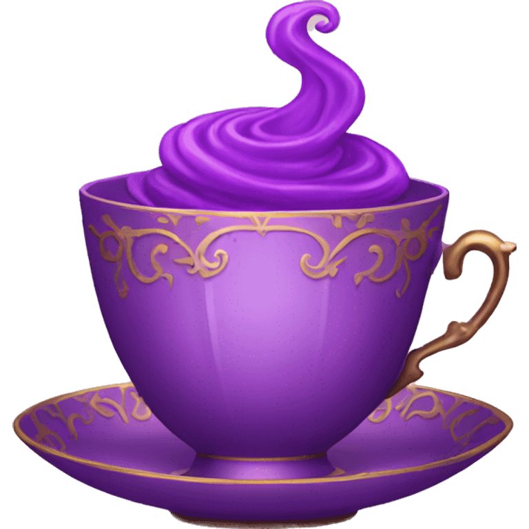 Fancy purple teacup emoji