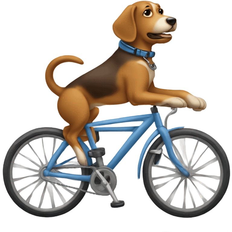 Perro montando bicicleta emoji