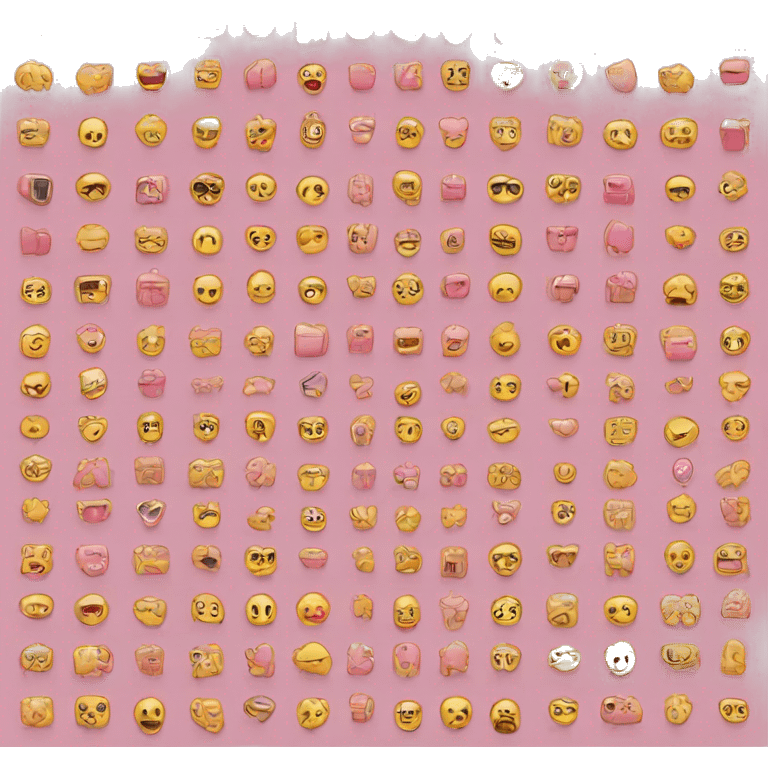 pink and gold iphone emoji