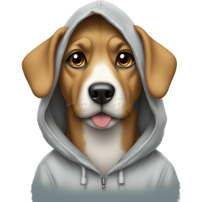 Dog with hoodie emoji