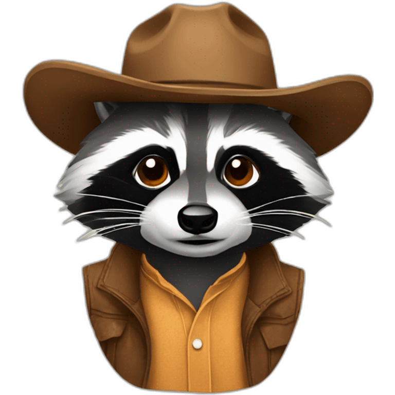 raccoon with cowboy hat emoji