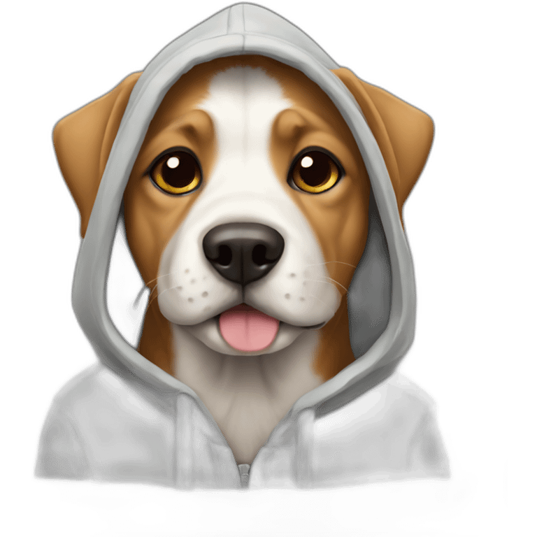 dog wearing a hoodie  emoji