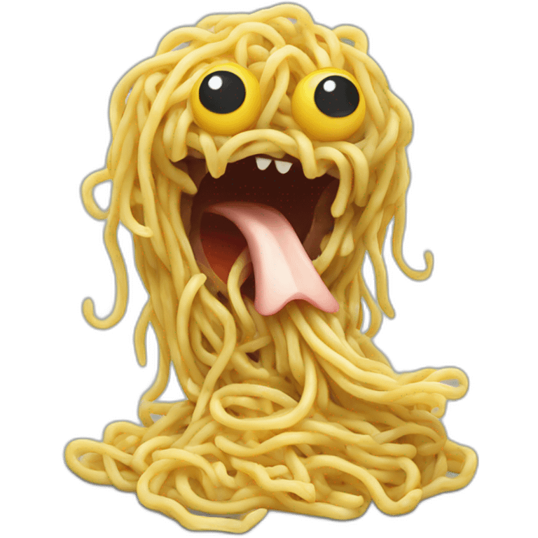 noodle monster eating duck emoji