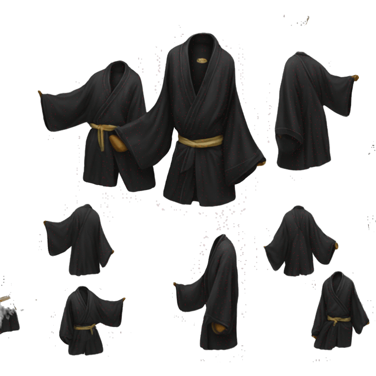 Black silk robe emoji