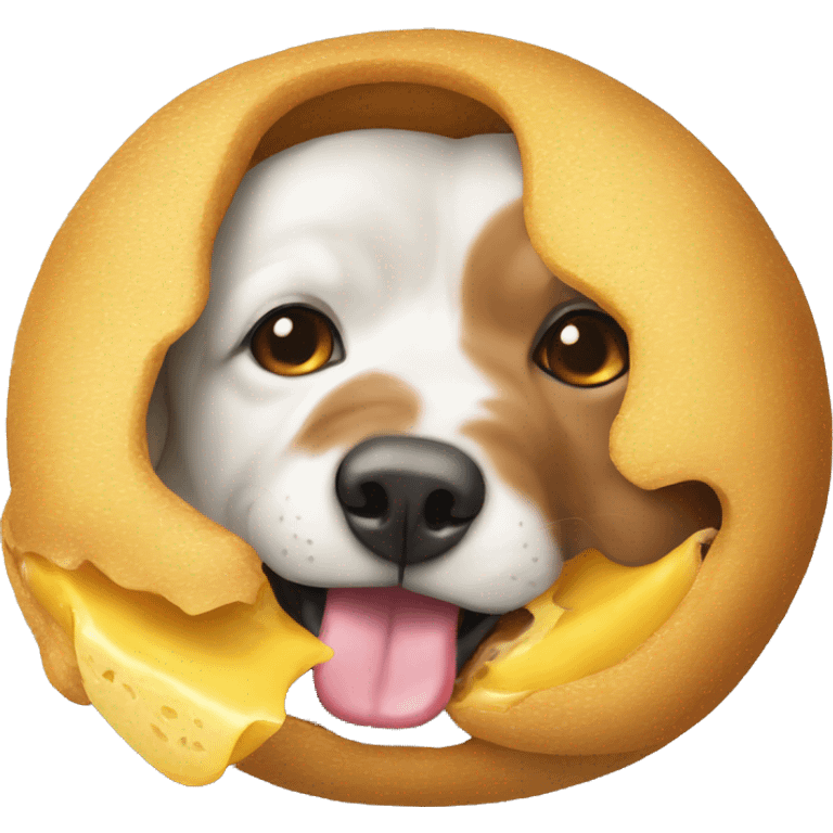 Un chien qui mange  emoji