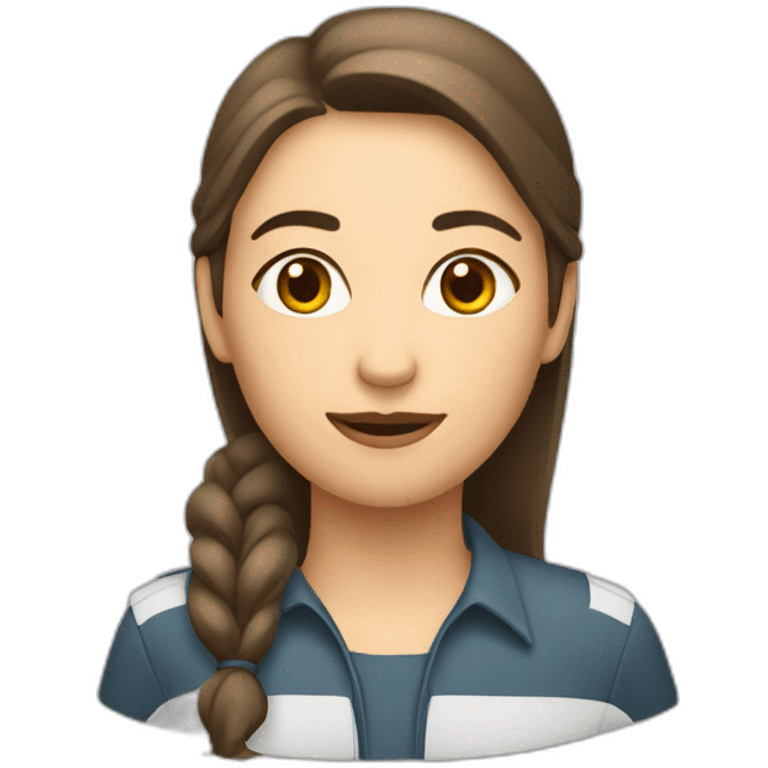 woman driving school driver with brown hairs emoji