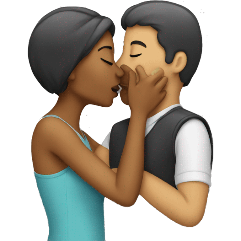 Two people kissing emoji