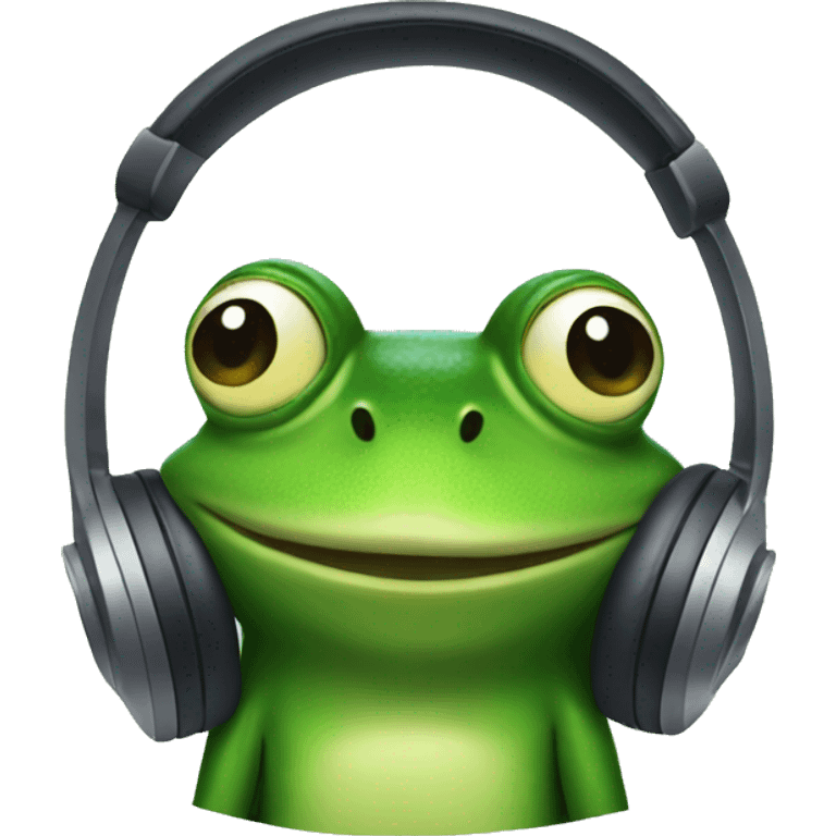 frog with headphones emoji